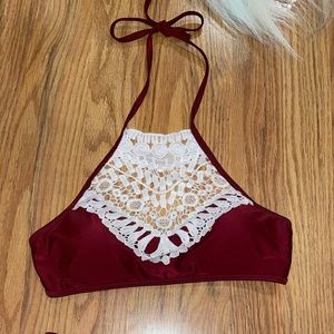 Dark red ROMWE bikini size small